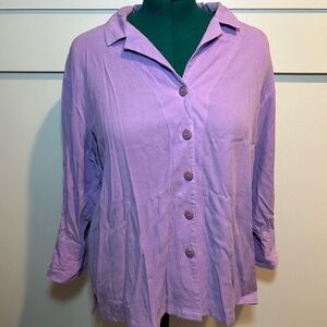 Tianello Purple Button-Down Women's Shirt
